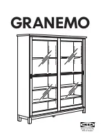 IKEA GRANEMO GLASS-DOOR CABINET 63X68 1/2" Instructions Manual preview