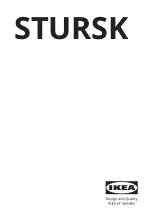 IKEA STURSK Quick Start Manual preview