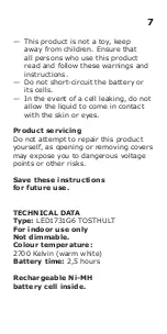 Preview for 7 page of IKEA TOSTHULT LED1731G6 Manual