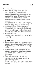 Preview for 48 page of IKEA TOSTHULT LED1731G6 Manual