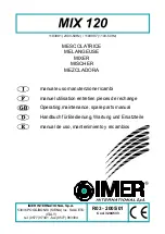 IMER MIX 120 Operating, Maintenance, Spare Parts Manual preview