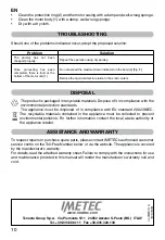 Preview for 12 page of Imetec G7501 Operating Instructions Manual