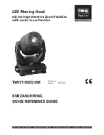 Preview for 1 page of IMG STAGE LINE TWIST-95ZOOM Quick Reference Manual