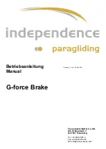 Independence G-force Brake Manual preview