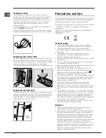 Preview for 24 page of Indesit 3DA Series Operating Instructions Manual