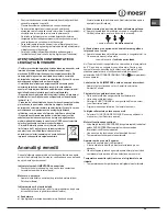 Preview for 49 page of Indesit 3DA Series Operating Instructions Manual