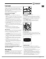 Preview for 25 page of Indesit BAAAN 40 FNF Series Operating Instructions Manual