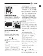 Preview for 33 page of Indesit BAAAN 40 FNF Series Operating Instructions Manual