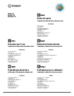 Preview for 1 page of Indesit BAAAN12 Series Operating Instructions Manual