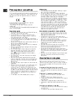 Preview for 30 page of Indesit BAAAN12 Series Operating Instructions Manual