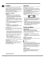 Preview for 32 page of Indesit BAAAN12 Series Operating Instructions Manual