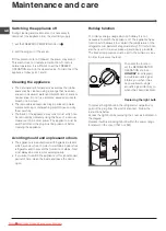 Preview for 20 page of Indesit BAAN 33 NG PS Operating Instructions Manual