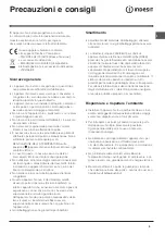 Preview for 9 page of Indesit BAAN 40 FNF NXWD Operating Instructions Manual