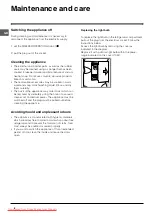 Preview for 8 page of Indesit BAN 12 NF Operating Instructions Manual