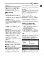 Preview for 33 page of Indesit BIAA 23 V xx Y Operating Instructions Manual