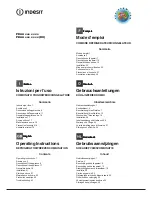 Preview for 1 page of Indesit BIAA xx x xx x Operating Instructions Manual