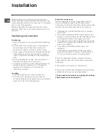 Preview for 2 page of Indesit CA 55 K Operating Instructions Manual