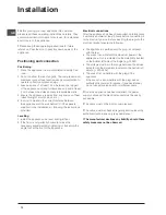 Preview for 12 page of Indesit CA 55 NX Operating Instructions Manual