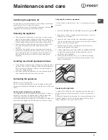 Preview for 17 page of Indesit CA 55 NX Operating Instructions Manual