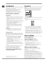 Preview for 12 page of Indesit CAA 55 NF.1 Operating Instructions Manual