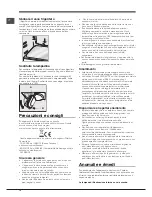 Preview for 14 page of Indesit CAA 55 NF.1 Operating Instructions Manual