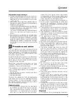 Preview for 3 page of Indesit DISR 14B Operating Instructions Manual