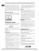 Preview for 8 page of Indesit E2BL series Operating Instructions Manual