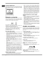 Preview for 12 page of Indesit E2BL series Operating Instructions Manual