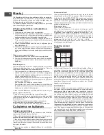 Preview for 10 page of Indesit E2BY 19*** F O3 Operating Instructions Manual