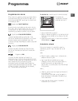 Preview for 27 page of Indesit FI 20 C.B IX IB Operating Instructions Manual