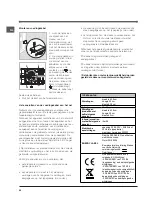 Preview for 54 page of Indesit FI 20 C.B IX IB Operating Instructions Manual