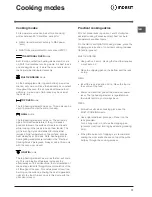 Preview for 17 page of Indesit FI 53 K.A IX/BK UK Operating Instructions Manual