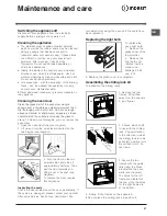 Preview for 21 page of Indesit FI 53 K.A IX/BK UK Operating Instructions Manual