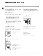 Preview for 10 page of Indesit FIE 56 K.B IX GB Operating Instructions Manual