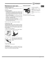 Preview for 21 page of Indesit FIM20 K.A S Operating Instructions Manual