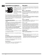 Preview for 42 page of Indesit FIM20 K.A S Operating Instructions Manual