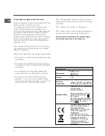 Preview for 4 page of Indesit HI 50.A Operating Instructions Manual