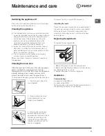 Preview for 11 page of Indesit HI 50.A Operating Instructions Manual