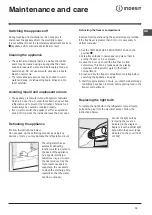 Preview for 13 page of Indesit IN SZ 16 Series Operating Instructions Manual