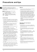 Preview for 14 page of Indesit IN SZ 16 Series Operating Instructions Manual