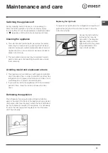 Preview for 13 page of Indesit IN TS 1611 Operating Instructions Manual