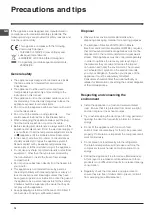 Preview for 14 page of Indesit IN TS 1611 Operating Instructions Manual