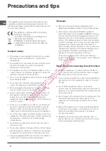 Preview for 14 page of Indesit NTAA 3 V NX Operating Instructions Manual