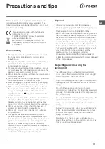 Preview for 17 page of Indesit PBAA 13 Operating Instructions Manual