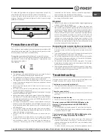 Preview for 9 page of Indesit PBAAAxxxx Operating Instructions Manual