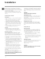 Preview for 2 page of Indesit R 24 Operating Instructions Manual