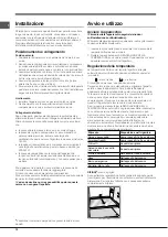 Preview for 12 page of Indesit SIAA 10 Series Operating Instructions Manual