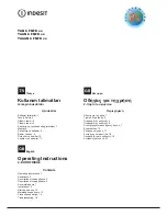 Indesit TAAAN 6 FNF D series Operating Instructions Manual preview