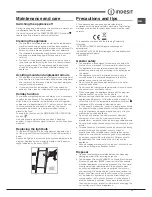 Preview for 17 page of Indesit TAAN 6 FNF Series Operating Instructions Manual