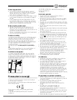 Preview for 13 page of Indesit TAAN 6 FNFxx Operating Instructions Manual